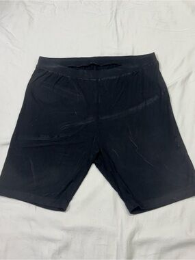 Ava & Viv Black Women's Athletic Shorts - Stretch Waistband